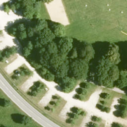 Sand Volleyball Court — aerial view