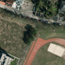 Sand Volleyball Court — aerial view