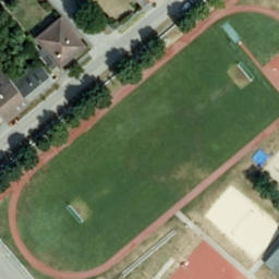Sand Volleyball Court — aerial view