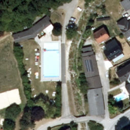 Sand Volleyball Court — aerial view