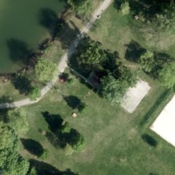 Sand Volleyball Court — aerial view