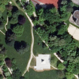 Sand Volleyball Court — aerial view