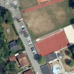 Sand Volleyball Court — aerial view