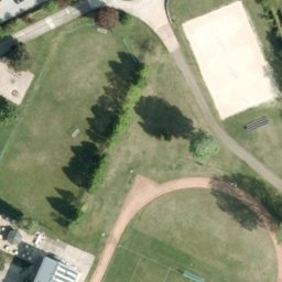 Sand Volleyball Court — aerial view