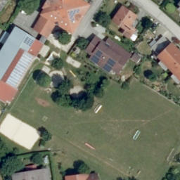 Sand Volleyball Court — aerial view