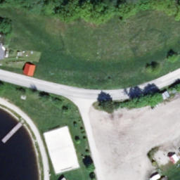 Sand Volleyball Court — aerial view