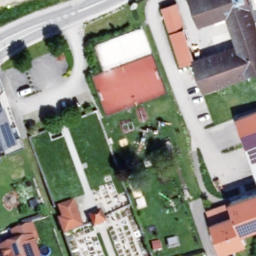 Sand Volleyball Court — aerial view