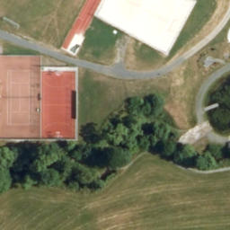 Sand Volleyball Court — aerial view