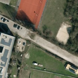 Sand Volleyball Court — aerial view