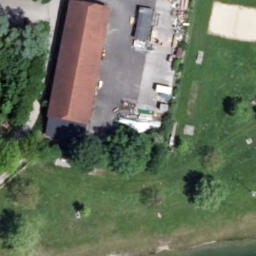 Sand Volleyball Court — aerial view