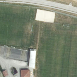Sand Volleyball Court — aerial view