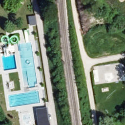 Sand Volleyball Court — aerial view