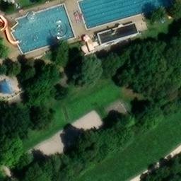 Sand Volleyball Court — aerial view