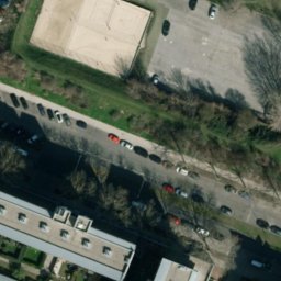 Sand Volleyball Court — aerial view