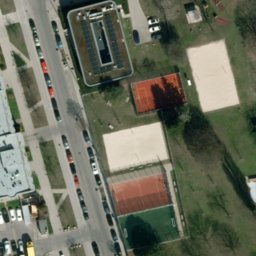 Sand Volleyball Court — aerial view