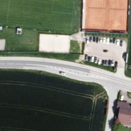 Sand Volleyball Court — aerial view