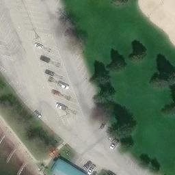Sandpoint Beach Volleyball Court #1 — aerial view