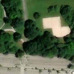 Sand Volleyball Court — aerial view
