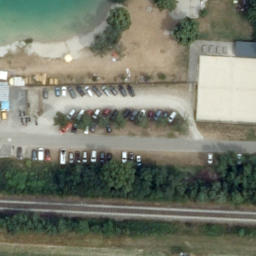 Sand Volleyball Court — aerial view