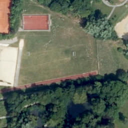 Sand Volleyball Court — aerial view