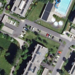 Sand Volleyball Court — aerial view