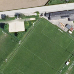 Sand Volleyball Court — aerial view
