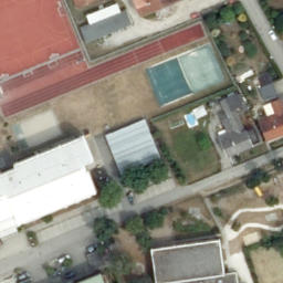 Sand Volleyball Court — aerial view