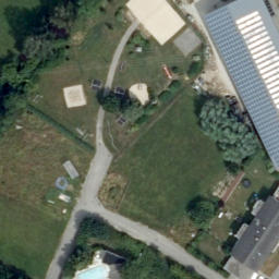 Sand Volleyball Court — aerial view