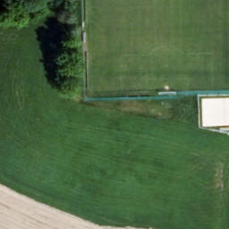 Sand Volleyball Court — aerial view
