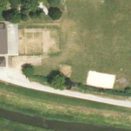 Sand Volleyball Court — aerial view