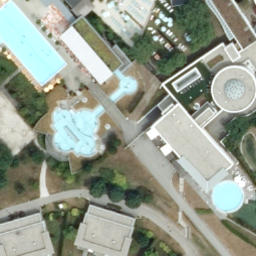 Sand Volleyball Court — aerial view