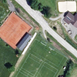 Sand Volleyball Court — aerial view