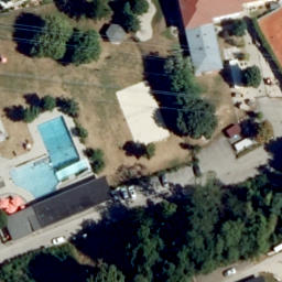 Sand Volleyball Court — aerial view