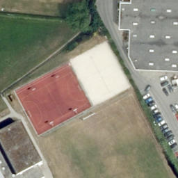 Sand Volleyball Court — aerial view