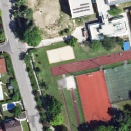 Sand Volleyball Court — aerial view