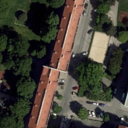 Sand Volleyball Court — aerial view