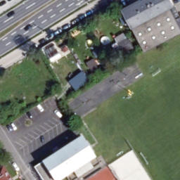 Sand Volleyball Court — aerial view