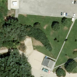 Sand Volleyball Court — aerial view