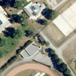 Sand Volleyball Court — aerial view