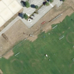 Sand Volleyball Court — aerial view