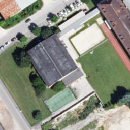 Sand Volleyball Court — aerial view