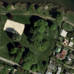 Sand Volleyball Court — aerial view