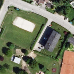 Sand Volleyball Court — aerial view