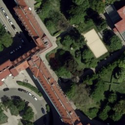 Sand Volleyball Court — aerial view