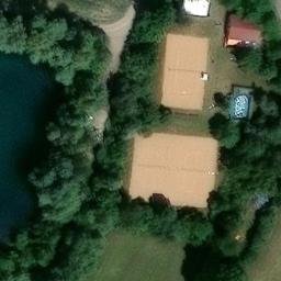 Sand Volleyball Court — aerial view