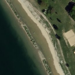 Sand Volleyball Court — aerial view