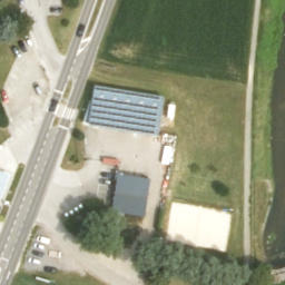 Sand Volleyball Court — aerial view