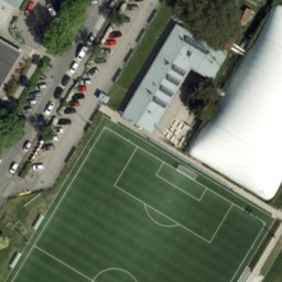 Sand Volleyball Court — aerial view