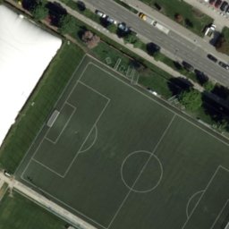 Sand Volleyball Court — aerial view