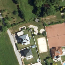 Sand Volleyball Court — aerial view